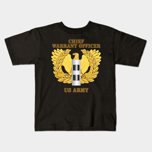 Emblem - Warrant Officer - CW2 Kids T-Shirt by twix123844